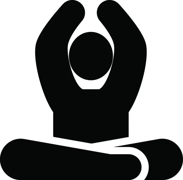 Yoga Web Simgesi Vektör Illüstrasyonu — Stok Vektör