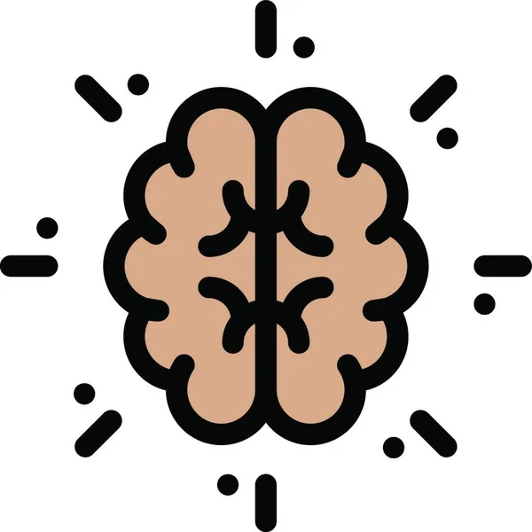 Illustration Vectorielle Icône Web Cerveau — Image vectorielle