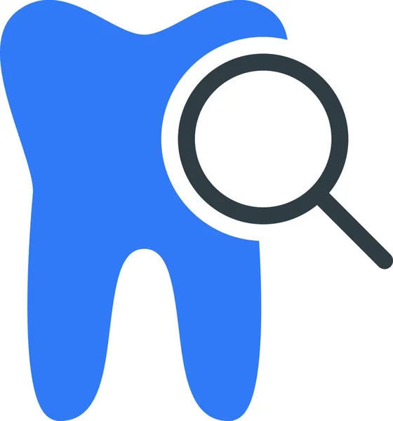 Suche Zähne Problem Web Symbol Vektor Illustration — Stockvektor