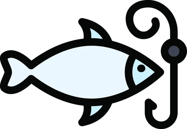 Fisch Haken Symbol Vektor Illustration — Stockvektor