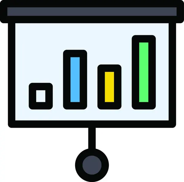 Presentación Icono Web Vector Ilustración — Vector de stock