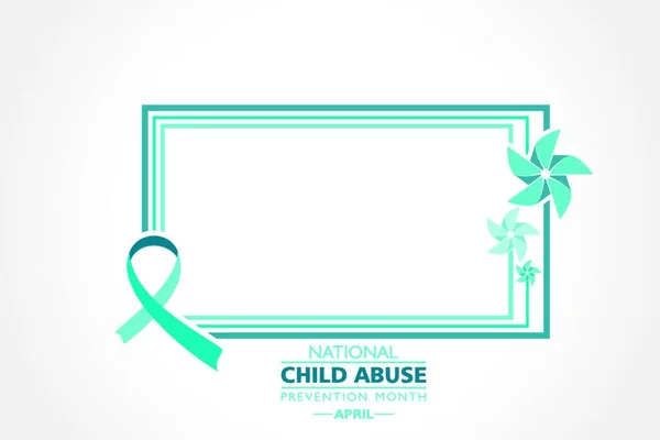 National Child Abuse Prevention Month Observed April — Wektor stockowy