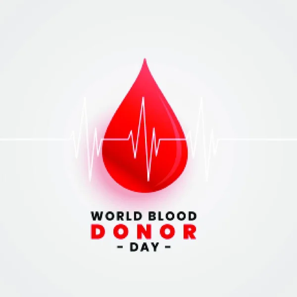 Konzeptplakat Zum Weltblutspendetag Mit Blutstropfen — Stockvektor