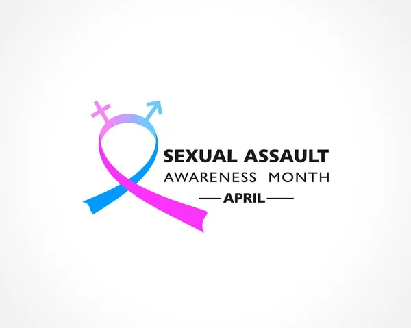 Sexual Assault Awareness Prevention Month Observed April Every Year — Wektor stockowy