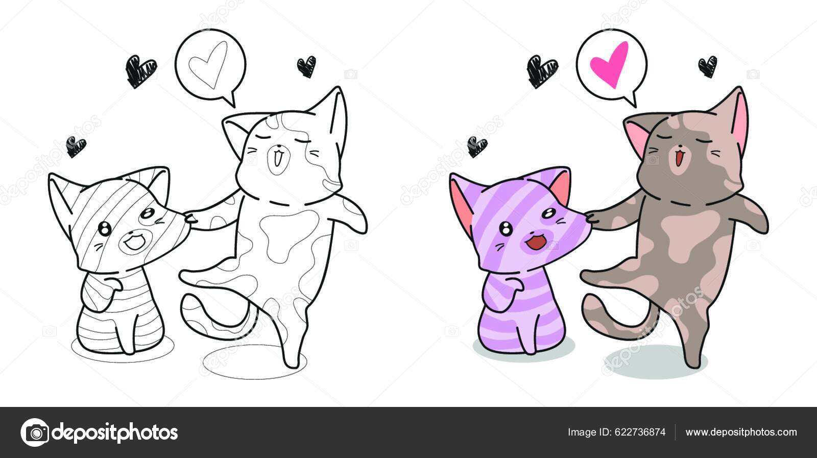 Naughty Cats Coloring Page Kids Stock Vector Image by ©YAY_Images ...
