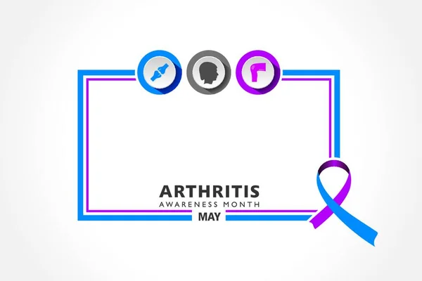 Wektor Ilustracja Arthritis Awareness Miesiąc Obserwowany Każdego Roku Maju — Wektor stockowy