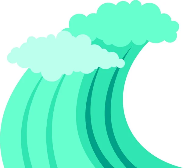 Sea Ocean Wave Icon Flat Style — Stock Vector