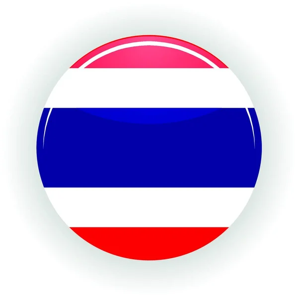 Thailand Icon Circle Colorful Vector — Stock Vector