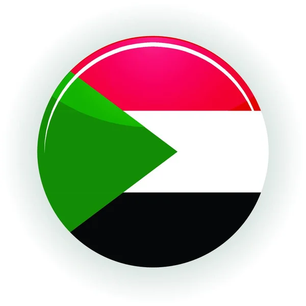 Sudan Icon Circle Colorful Vector — Stock Vector