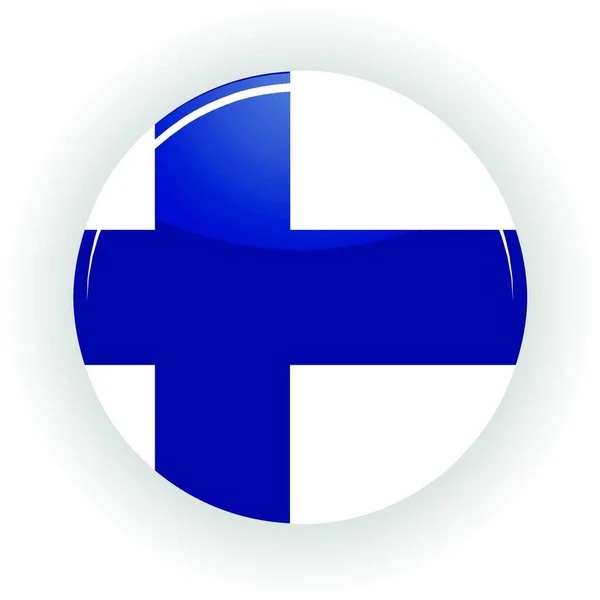 Finlandia Icono Círculo Vector Colores — Vector de stock