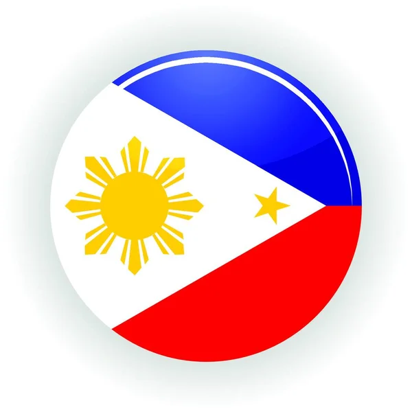 Filippinerna Ikon Cirkel Färgglada Vektor — Stock vektor