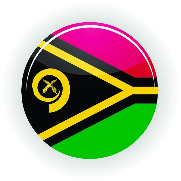 Vanuatu Icoon Cirkel Kleurrijke Vector — Stockvector