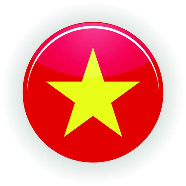 Vietnam Icoon Cirkel Kleurrijke Vector — Stockvector