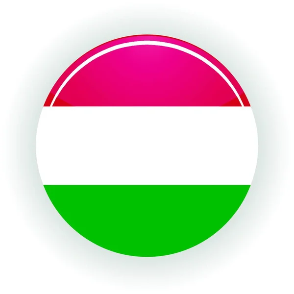 Maďarsko Ikona Kruh Barevný Vektor — Stockový vektor