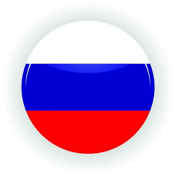 Cerchio Icona Rusia Vettore Colorato — Vettoriale Stock