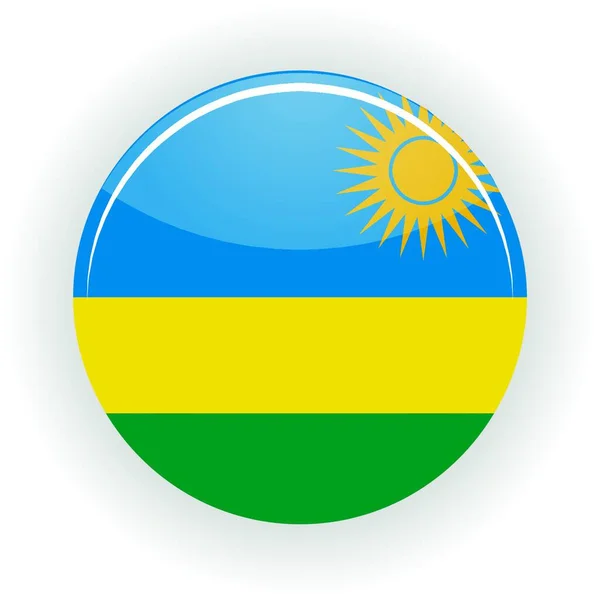 Rwanda Icon Circle Colorful Vector — Stock Vector