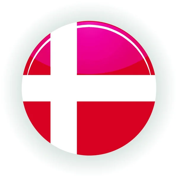 Denmark Icon Circle Colorful Vector — Stock Vector