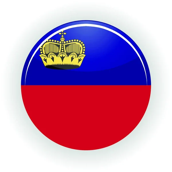 Liechtenstein Icono Círculo Vector Colores — Vector de stock