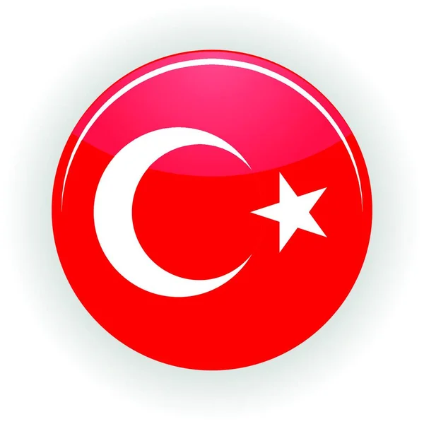 Círculo Ícone Turquia Vetor Colorido — Vetor de Stock