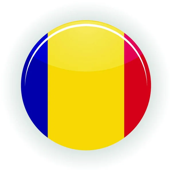 Cercle Icône Roumanie Vecteur Coloré — Image vectorielle
