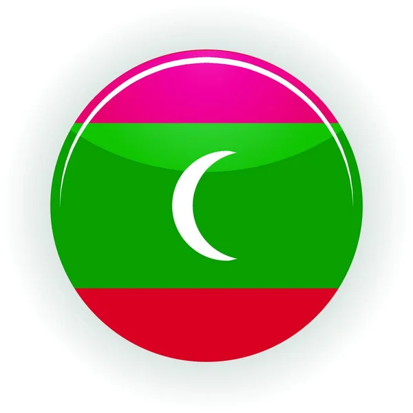 Κύκλος Εικόνων Μαλδίβες Πολύχρωμο Διάνυσμα — Διανυσματικό Αρχείο