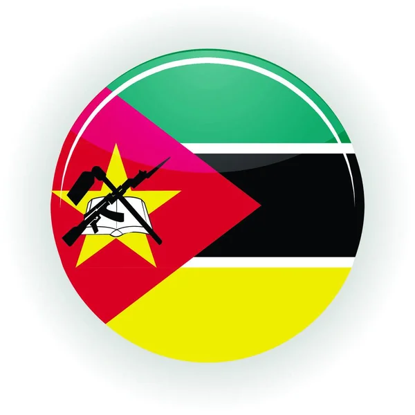 Mozambique Icoon Cirkel Kleurrijke Vector — Stockvector