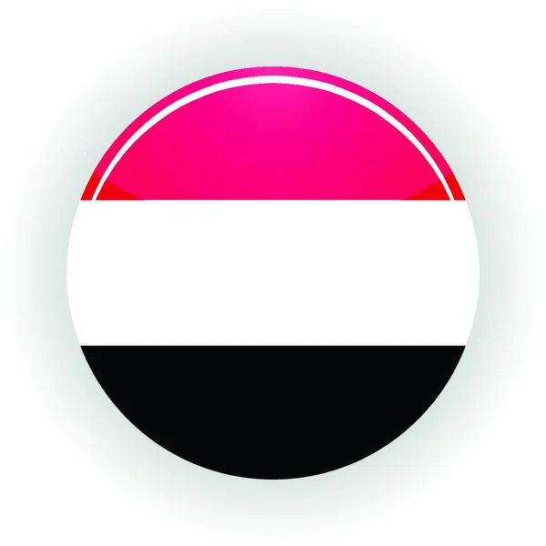 Yemen Icono Círculo Vector Colores — Vector de stock