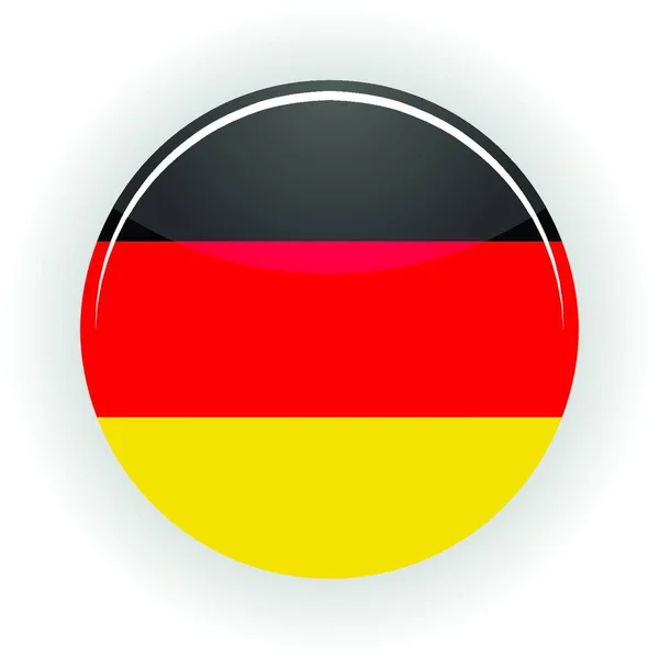 Tyskland Ikon Cirkel Färgglada Vektor — Stock vektor