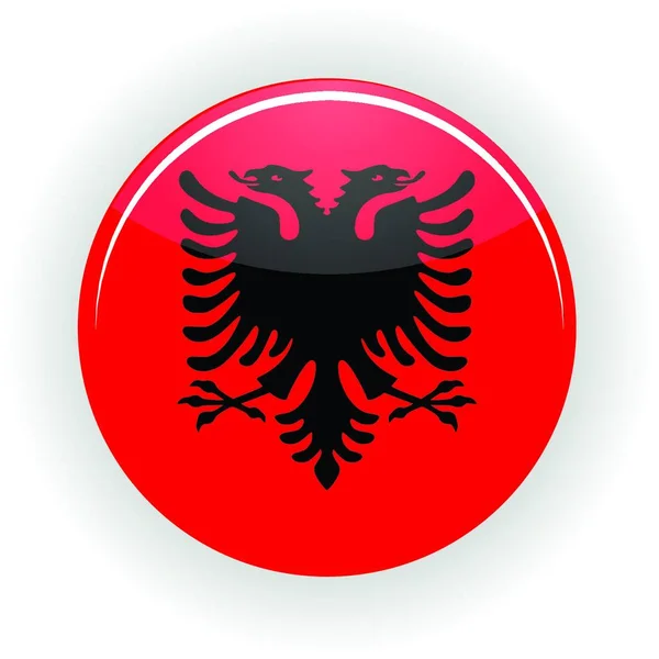 Albanie Icône Cercle Vecteur Coloré — Image vectorielle