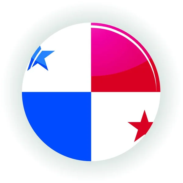 Panamá Icono Círculo Vector Colores — Vector de stock