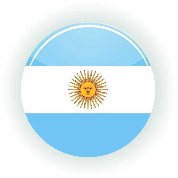 Argentina Icono Círculo Vector Colores — Vector de stock