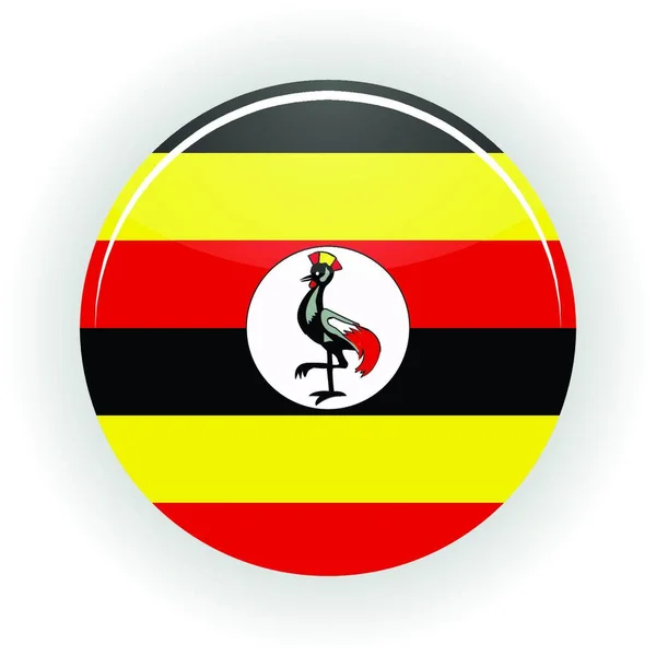 Uganda Icono Círculo Vector Colores — Vector de stock