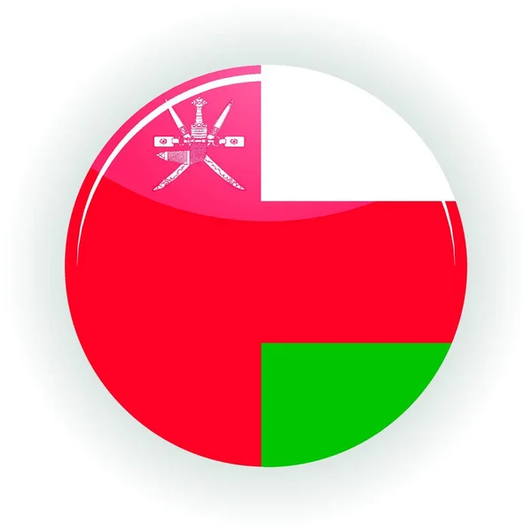 Cercle Icône Oman Vecteur Coloré — Image vectorielle