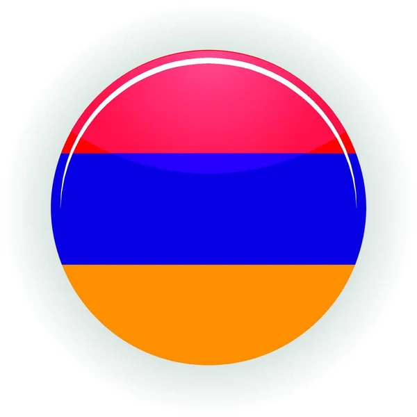 Armenia Icono Círculo Vector Colores — Vector de stock