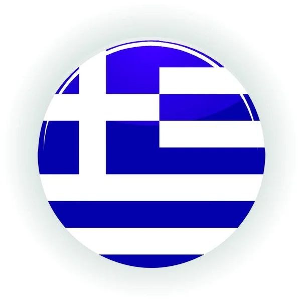Greece Icon Circle Colorful Vector — Stock Vector