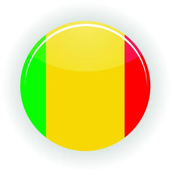 Cercle Icône Mali Vecteur Coloré — Image vectorielle