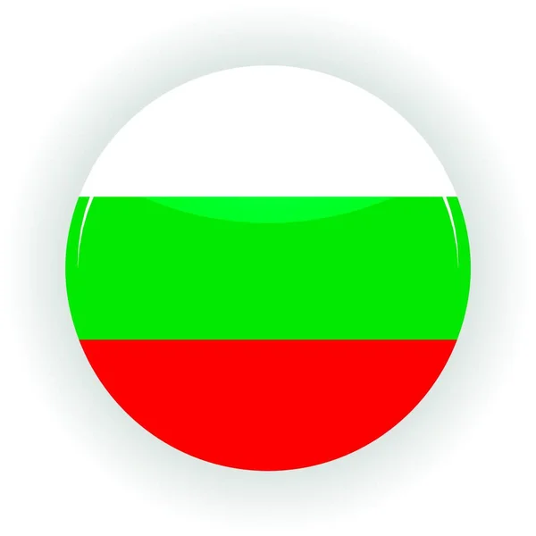 ブルガリアのアイコンサークル カラフルなベクトル — ストックベクタ