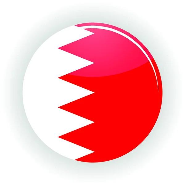 Bahrain Ikon Cirkel Färgglada Vektor — Stock vektor