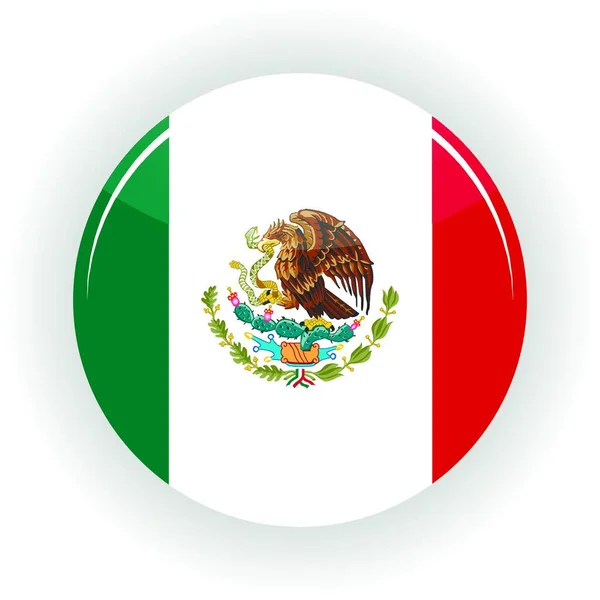 México Icono Círculo Vector Colores — Archivo Imágenes Vectoriales