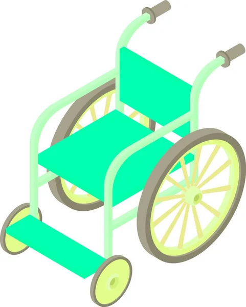 Invalidní Vozík Ikona Kreslených Stylu — Stockový vektor