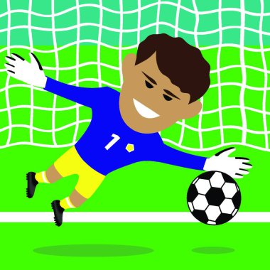 Kaleci adam vektör illüstrasyonu  