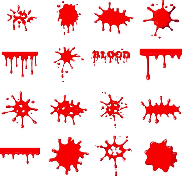 Blood Set Collection Vector Illustration — Stock Vector
