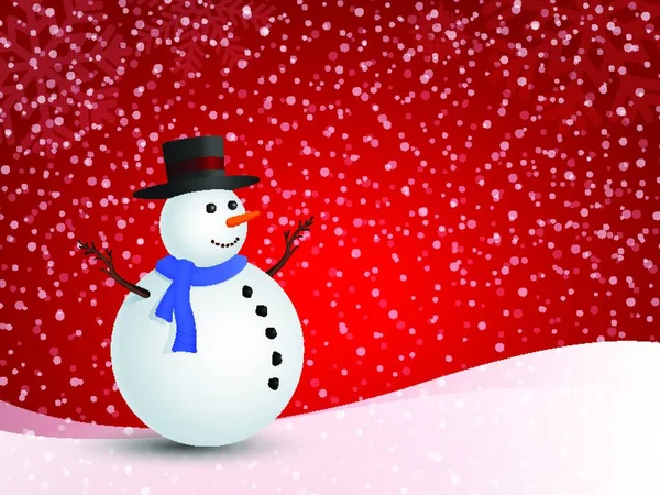 Χαριτωμένο Εικονίδιο Χιονάνθρωπος Διανυσματική Απεικόνιση — Διανυσματικό Αρχείο