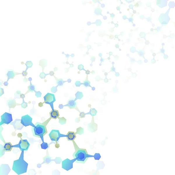 Fundal Molecular Ilustrație Vectorială — Vector de stoc