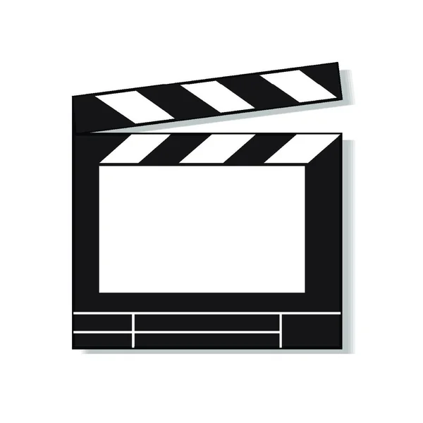 Film Clapboard Web Icon Vector Illustration — Stock Vector