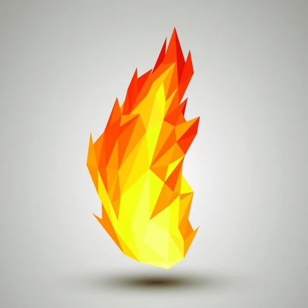 Simple Colorful Icon Flaming Campfire — Stock Vector