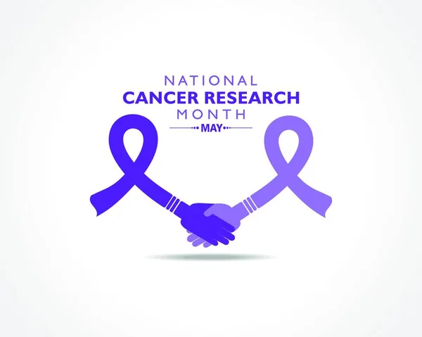 Vector Illustration National Cancer Research Month Observed May — Vector de stock
