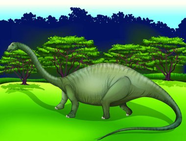 Diplodocus simgesi, web basit illüstrasyon
