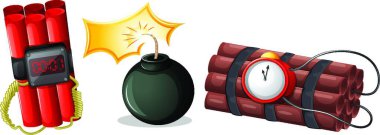 Patlayıcı bombaların çizimi