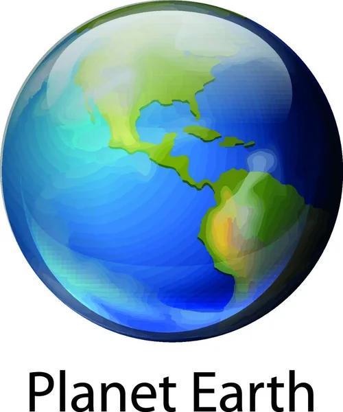 Planet Jord Vektor Illustration — Stock vektor
